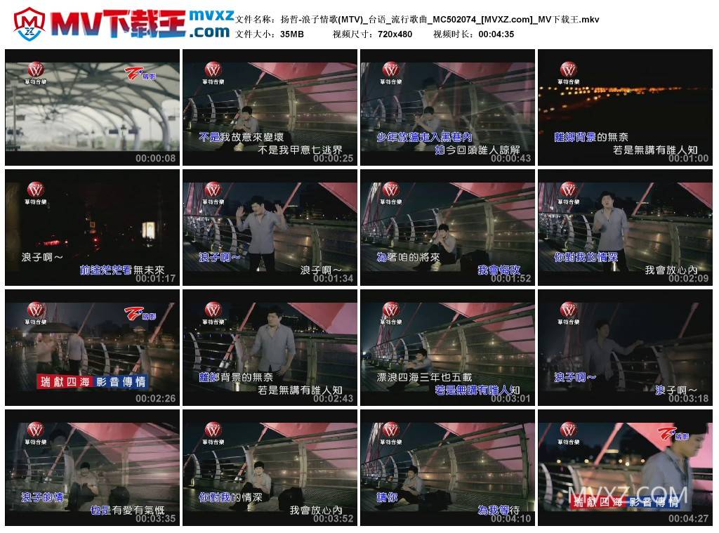 扬哲-浪子情歌(MTV)_台语_流行歌曲_MC502074